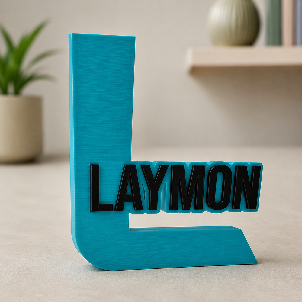 Custom Name Plate, Personalized 3D Printed Desk Sign, Choose Your Color